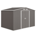 9 x 6FT Foundation Ventilation Steel Outdoor Garden Shed Grey