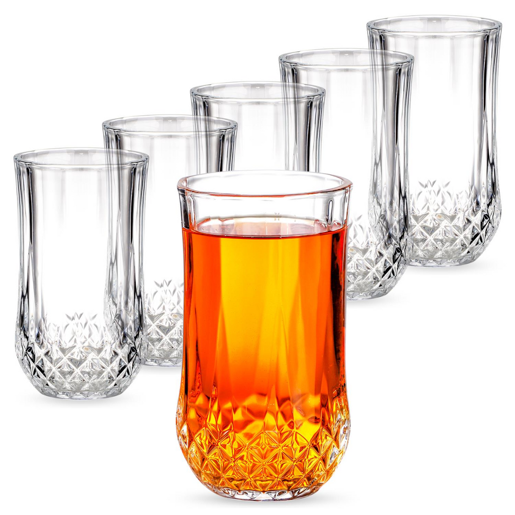 Vinsani 350ml Crystal Tall Glasses 6pcs