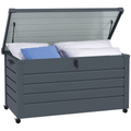Outsunny 331L Outdoor Storage Box Waterproof with Wheels and Lock