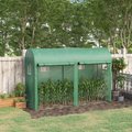 Green Walk-In Tunnel Greenhouse with PE Cover – 3m