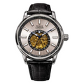 NYL Men's Fashion Automatic Leather Mechanical Round Face Dial Analogue