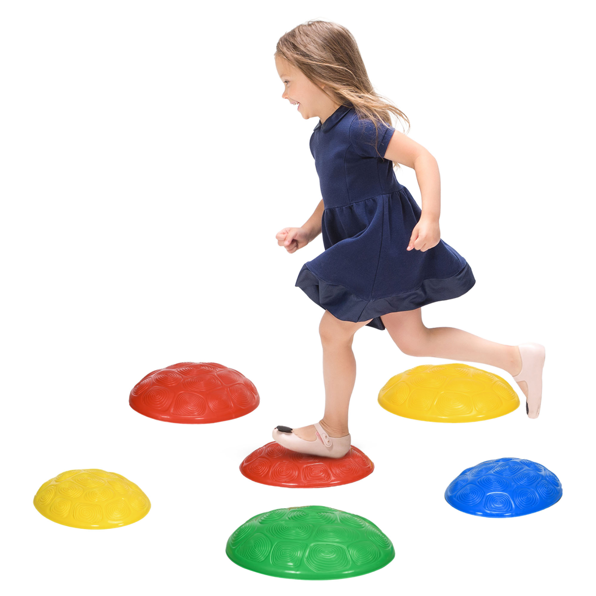 ZONEKIZ Balance River Stones with Non-Slip Mats for Ages 3-8 Years