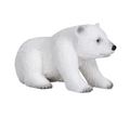 Polar Bear Cub Sitting Toy  Realistic Arctic Animal Figure