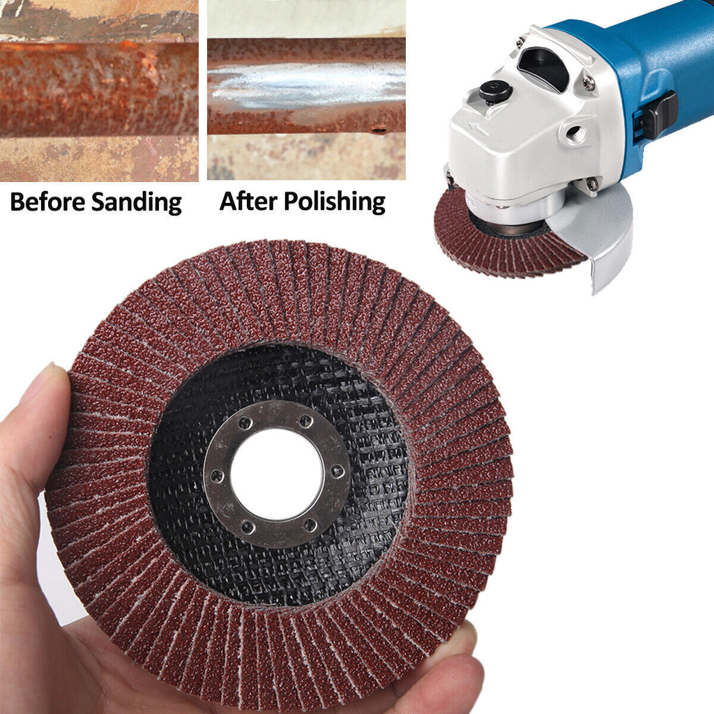 15PCS FLAP DISCS 115mm SANDING GRIT GRINDING WHEELS 60 Grit Angle Grinder UK