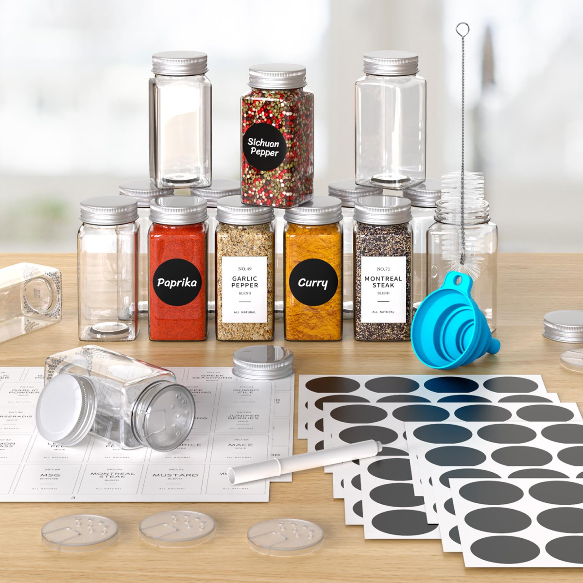 Vinsani Spice Jars With Lids