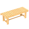 Outsunny 2-Seater Outdoor Garden Fir Wood Patio Bench