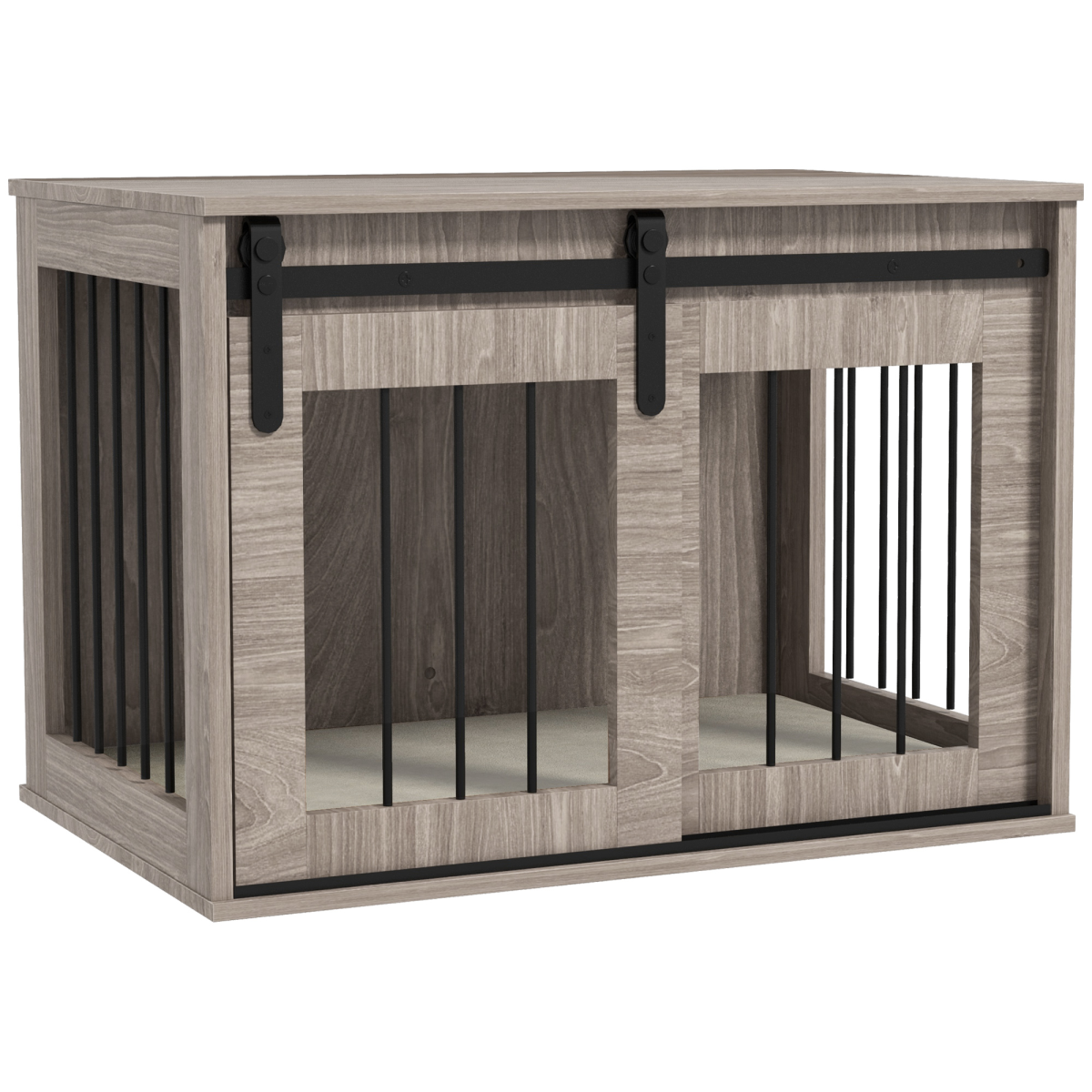 PawHut Dog Crate Furniture with Removable Cushion, for Medium Dogs - Brown