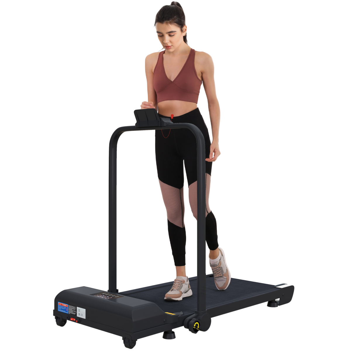HOMCOM 2.5HP Folding Treadmill Walking Pad with Remote Control, 1-10KM/H