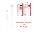 Ven-Dens Type C to Lightning Fast Charging Cable - Bulk Deal - 25PC