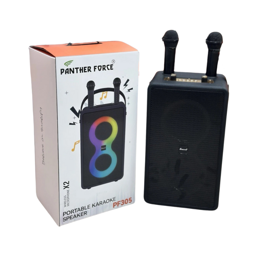 Panther Force Speaker with 2 wireless MIC & RGB LIGHT - PF305