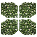 12PCS Artificial Boxwood Panel  Faux Rhododendron Greenery Backdrop Outsunny