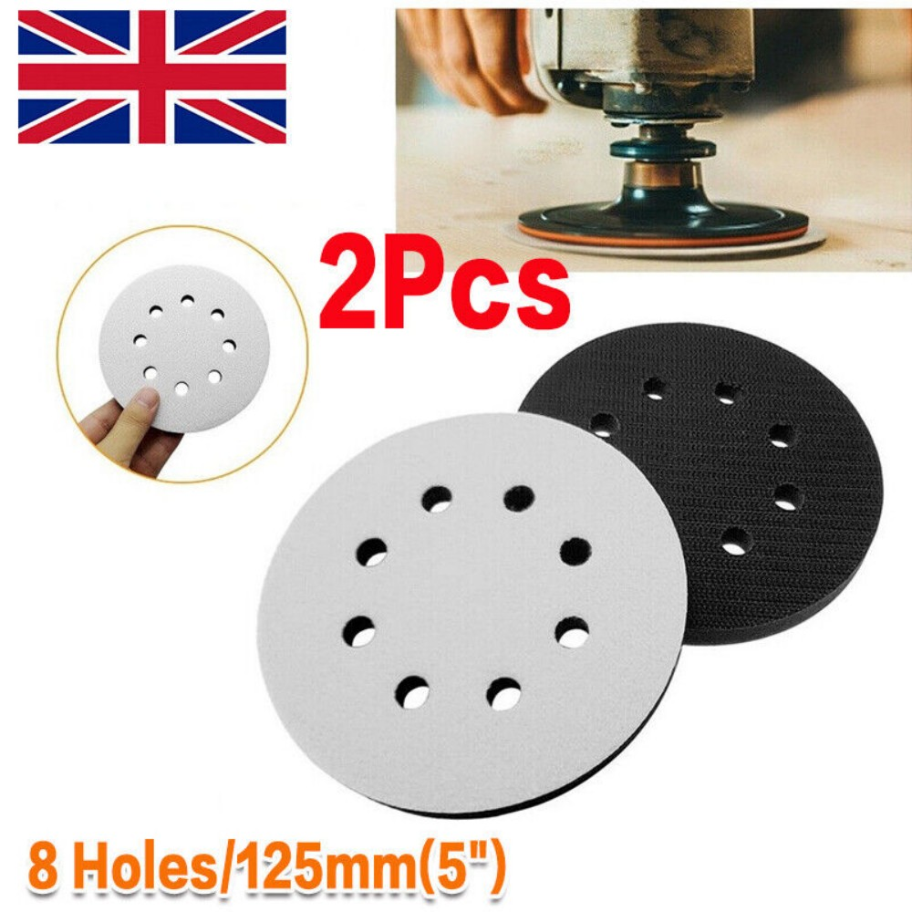 2Pcs 125mm/5inch Diameter Soft Buffer Sponge Interface Cushion Pad Sanding Pads