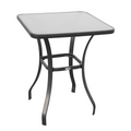 Square Glass Bistro Table Bar Dining Kitchen Breakfast Party Table 68.5x84 cm