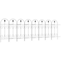 8PCs Garden Fencing Panels 44in x 12.5ft Flower Bed Border Edging Animal Barrier