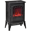 Free standing Electric Fireplace Stove Flame Effect Overheat Safety Protectio