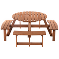 Outsunny 8-Seater Wooden Picnic Set-Fir Wood