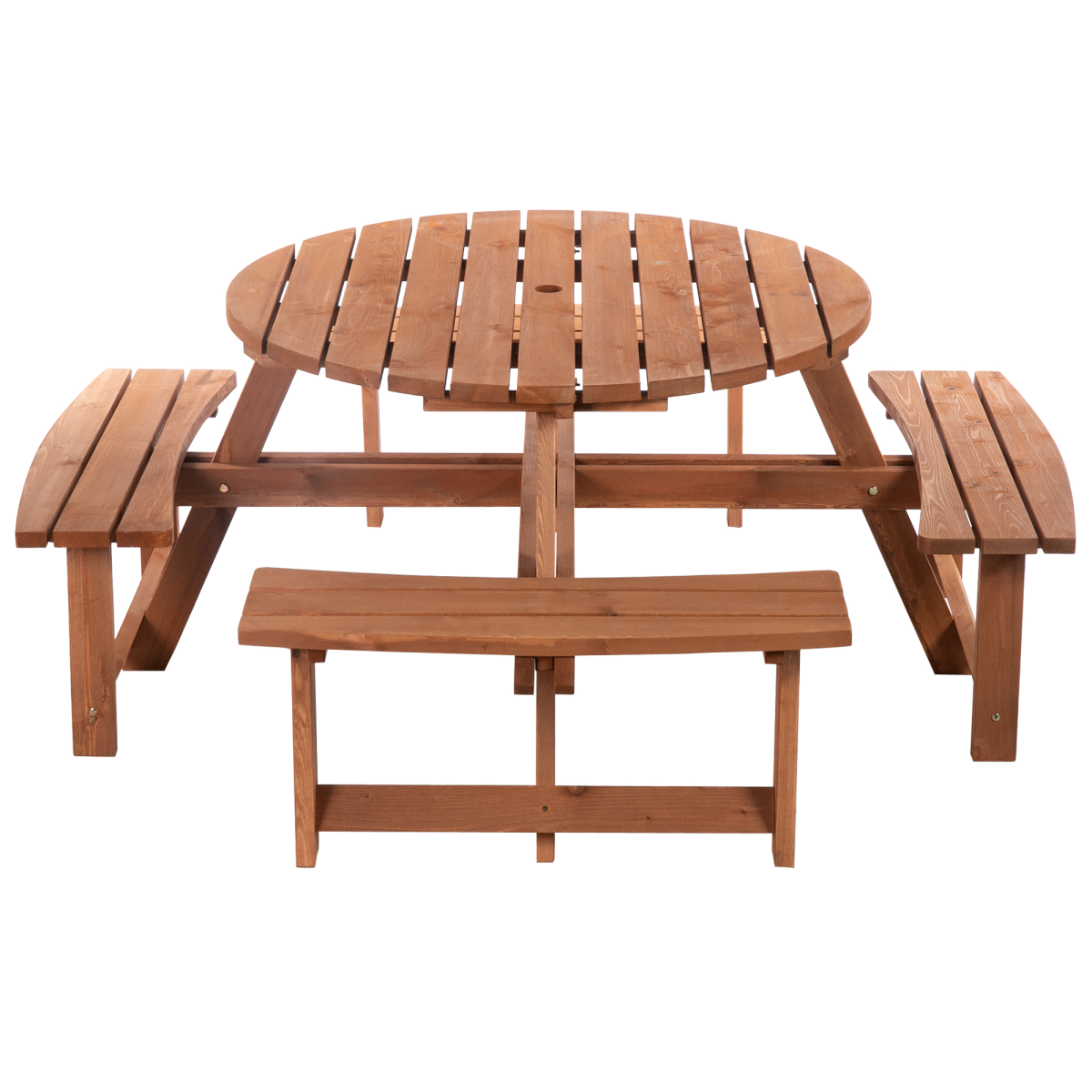 Outsunny 8-Seater Wooden Picnic Set-Fir Wood