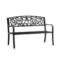 126Lx60Wx85H cm Steel Bench-Black