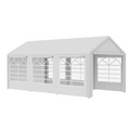 20 x 10  Car Tent Outdoor Car Canopy Shelter Water-Resistant Sidewall White
