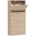 HOMCOM Slim Shoe Storage Cabinet with 3 Flip Drawers for 12 Pair of Shoes