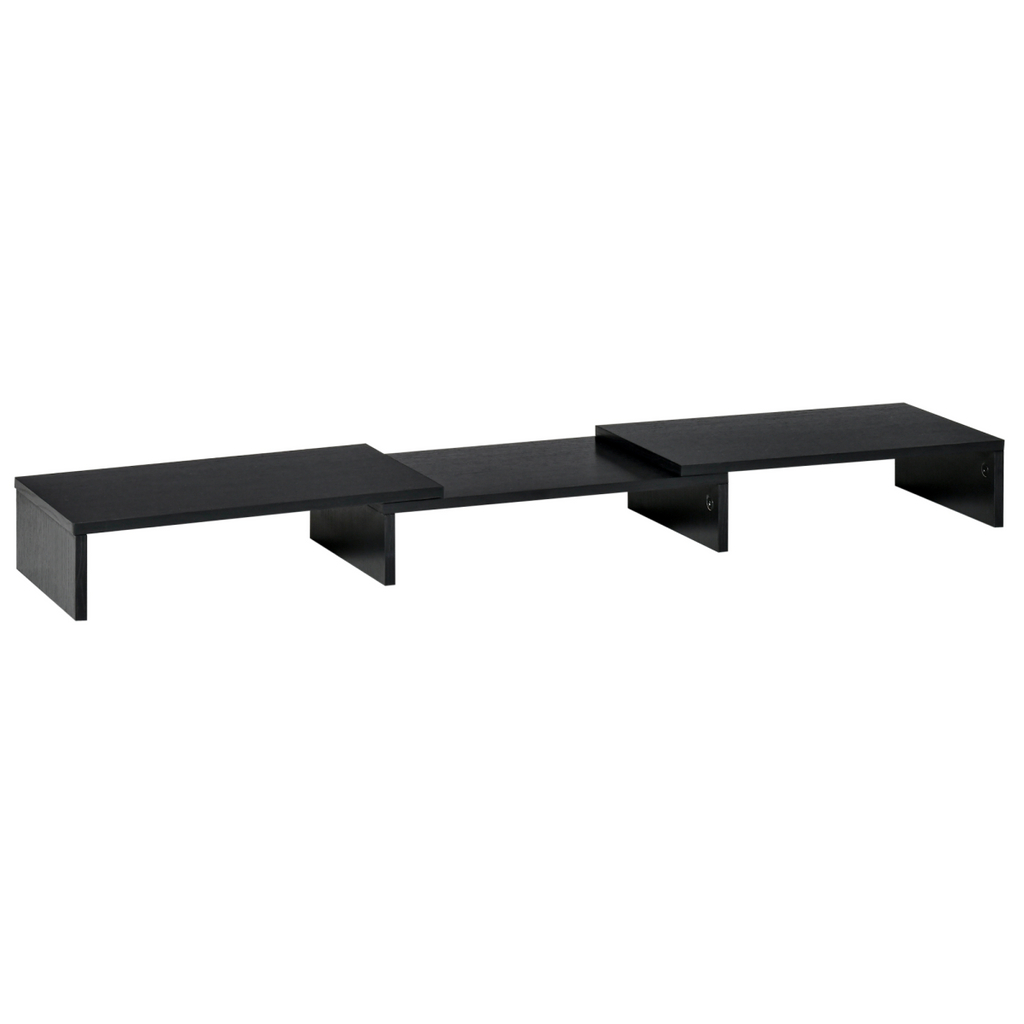Monitor Stand Screen Riser w/ Adjustable Length for Two Laptop Max Vinsetto