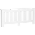 HOMCOM Radiator Cover Painted Slatted MDF Cabinet Lined Grill 172x19x81.5cm