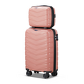 V-shaped stripe 2-piece set with PP handbag PP trolley case 14in 20in PP iron