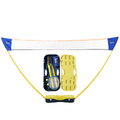 Foldable Badminton Net Set with 2 Pairs of Rackets 2 Nylon Shuttlecocks HOMCOM