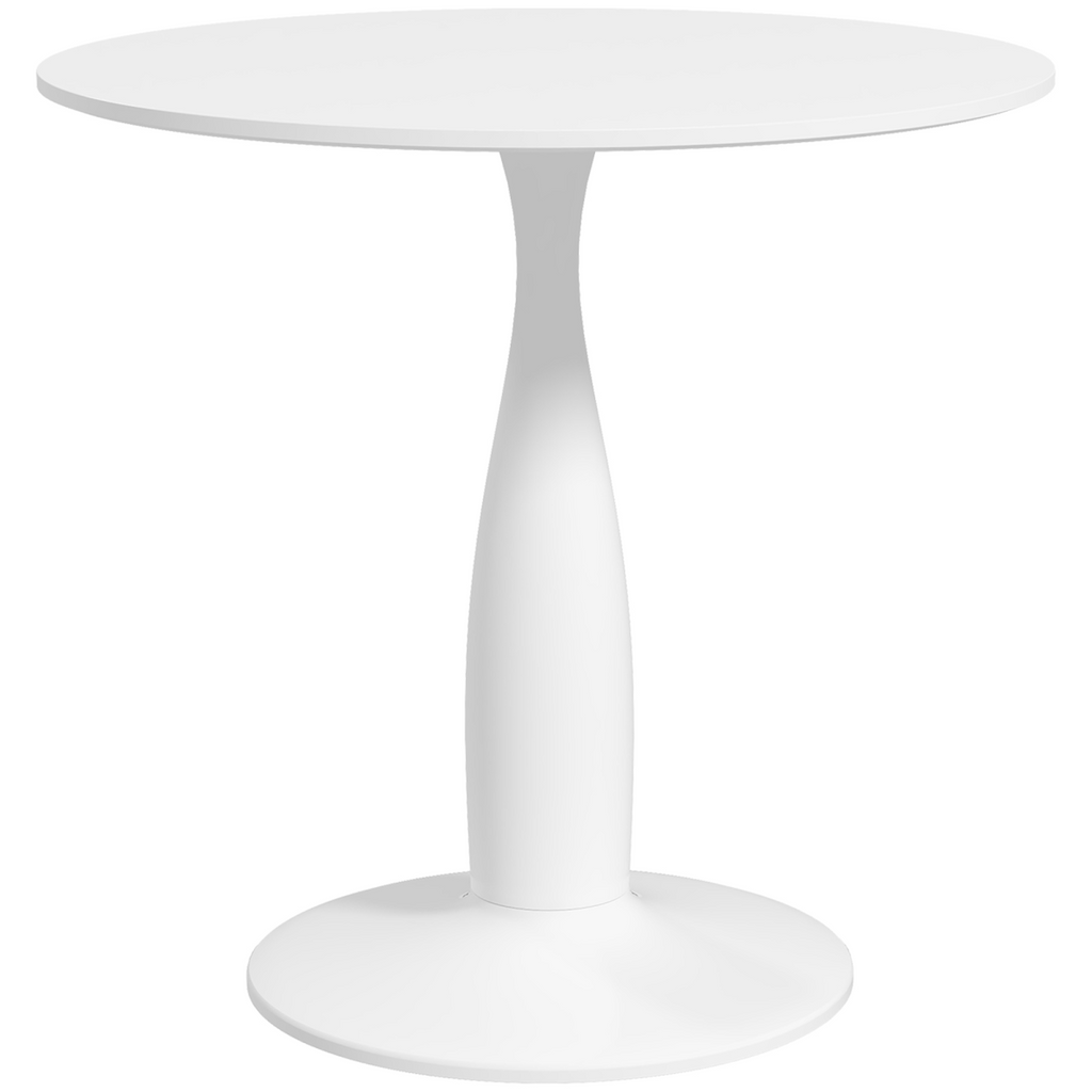 HOMCOM Round Dining Table with Steel Base for Living Room, Dining Room