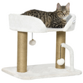 42cm Indoor Cat Tree Kitty Play Tower w/ Toy Balls, Jute Scratching Post
