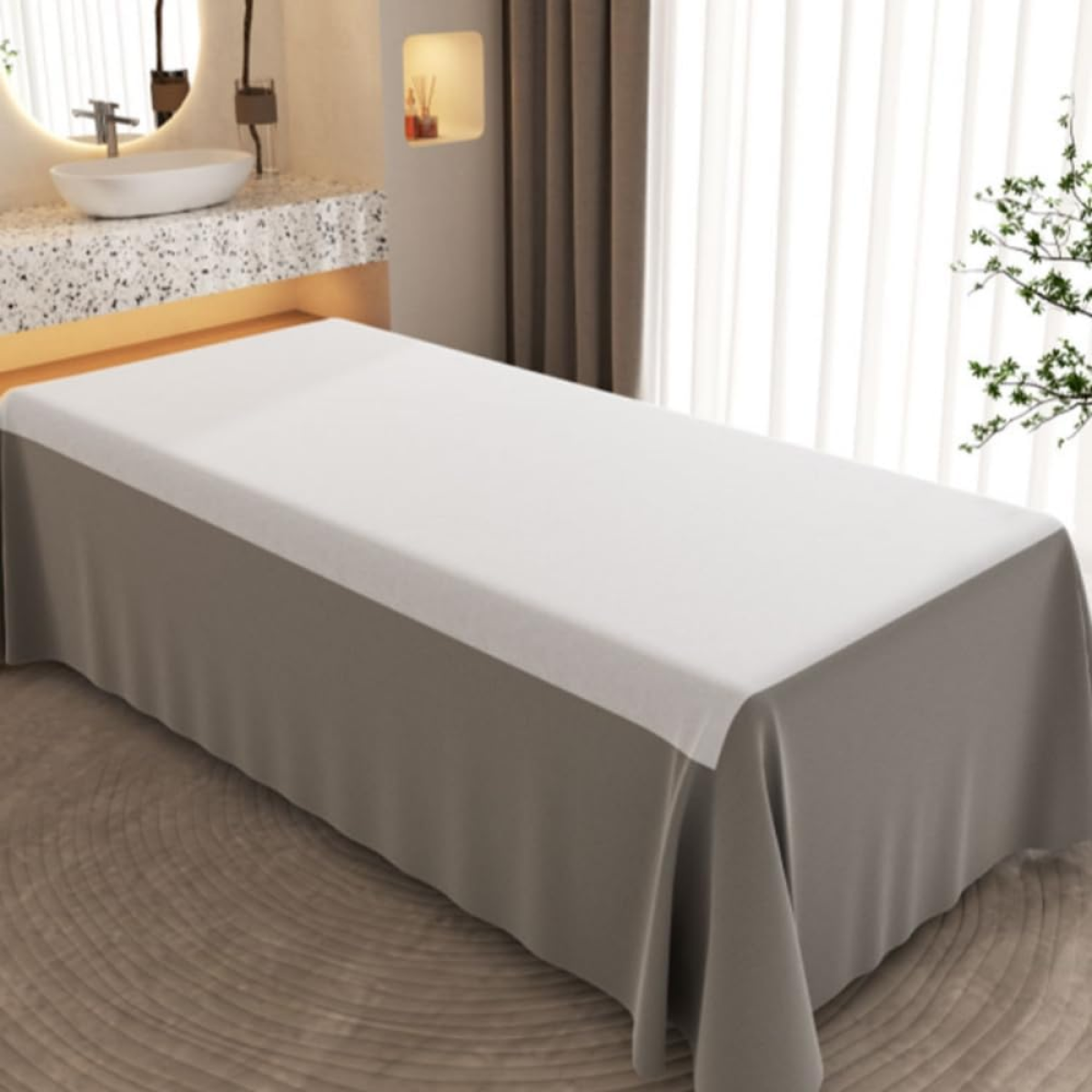 Disposable Massage Bed Face Covers, Non-Woven Fabric of Beauty Chair Sheets