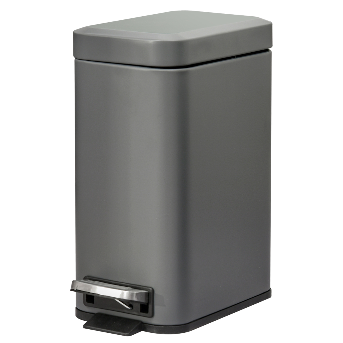 5L Steel Step Trash Can with Quiet-Closed Lid, Silent and Gentle Open