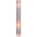 120H cm Wooden Base Floor Lamp W/Linen Fabric-Grey