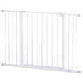 Pressure Fit Dog Gate Pet Barrier for stairs doorway, 76-107cm Width White