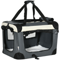 51cm Foldable Pet Carrier w/ Cushion for Mini Dogs and Cats - Grey Pawhut