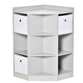 Kids Storage Cabinet Corner Organizer with Anti-tipping Hardware Drawer HOMCOM