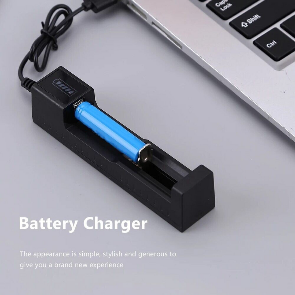 2pcs 3000mAh 18650 Rechargeable Batteries+1x USB Battery Charger Set For Fashlight headlamp