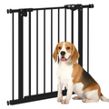 PawHut Adjustable Safety Gate with 1 Extensions and Four Adjustable Screws, Black