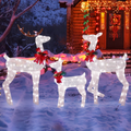 3-Piece Lighted Christmas Reindeer Family Set Outdoor Decorations