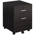2-Drawer Locking Office Filing Cabinet 5 Wheels Rolling Storage Brown Vinsetto