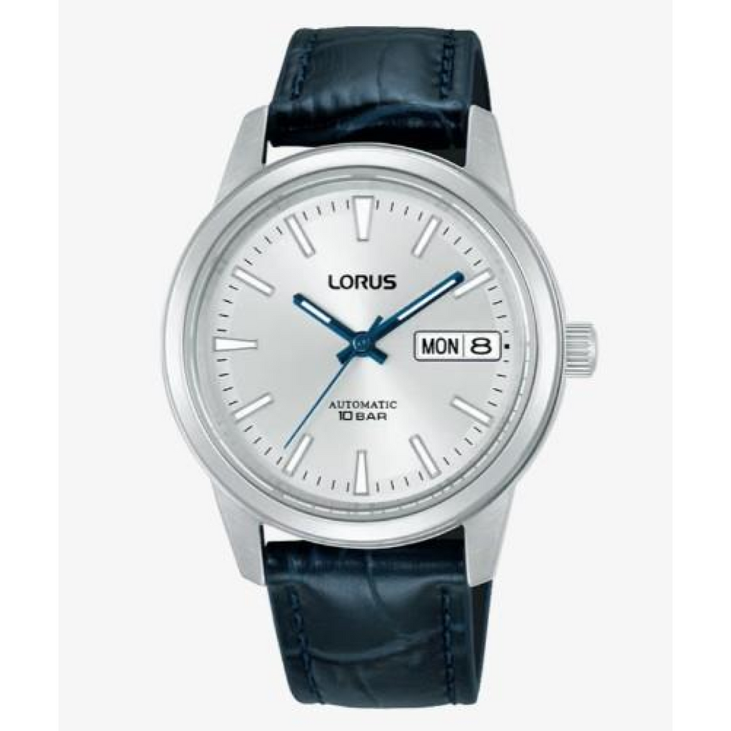 Lorus Ladies Automatic Fashion Day date Analogue Quartz Silver Sunray Dial