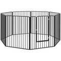 PawHut 100cm 8 Panels Heavy-Duty Dog Playpen for Small, Medium Dogs