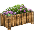 Fir Plant Pot Raised Flower Bed Wooden Planter 4 Feet 78Lx 35Wx30H cm