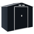Lockable Garden Shed Large Patio Roofed Foundation 7ft x 4ft,Grey Vent