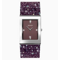 Sekonda Seksy Ladies Bling Rectangular Purple Dial & Purple stone Stainless Steel