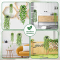 4PC Artificial Hanging Plants in Pots Indoor Fake Trailing Plants Home Office UK