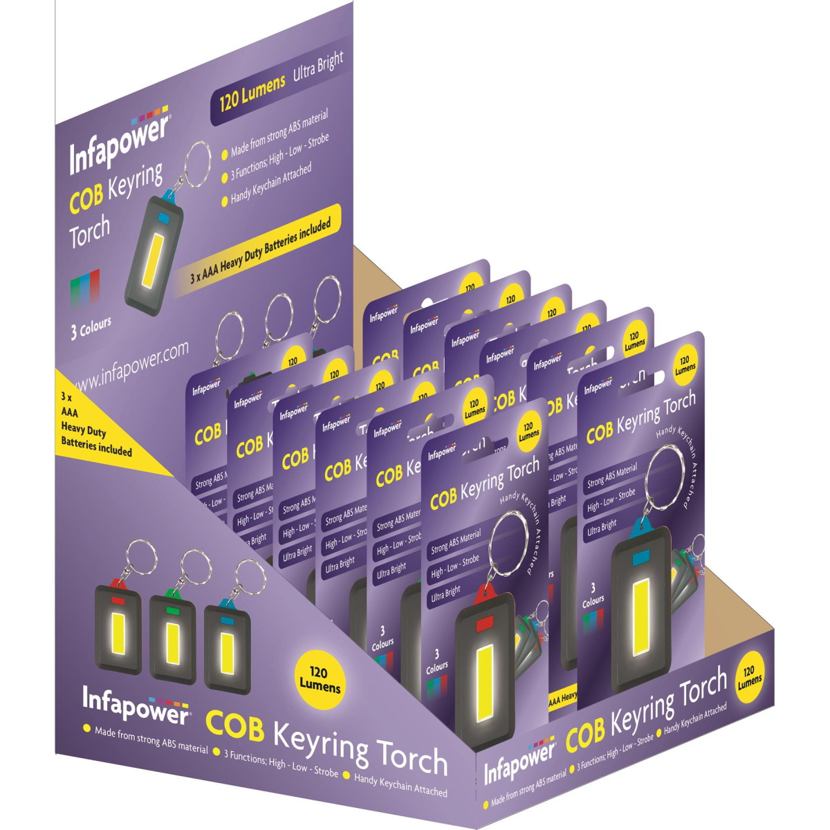 Infapower COB Keyring Torch (Box of 12)