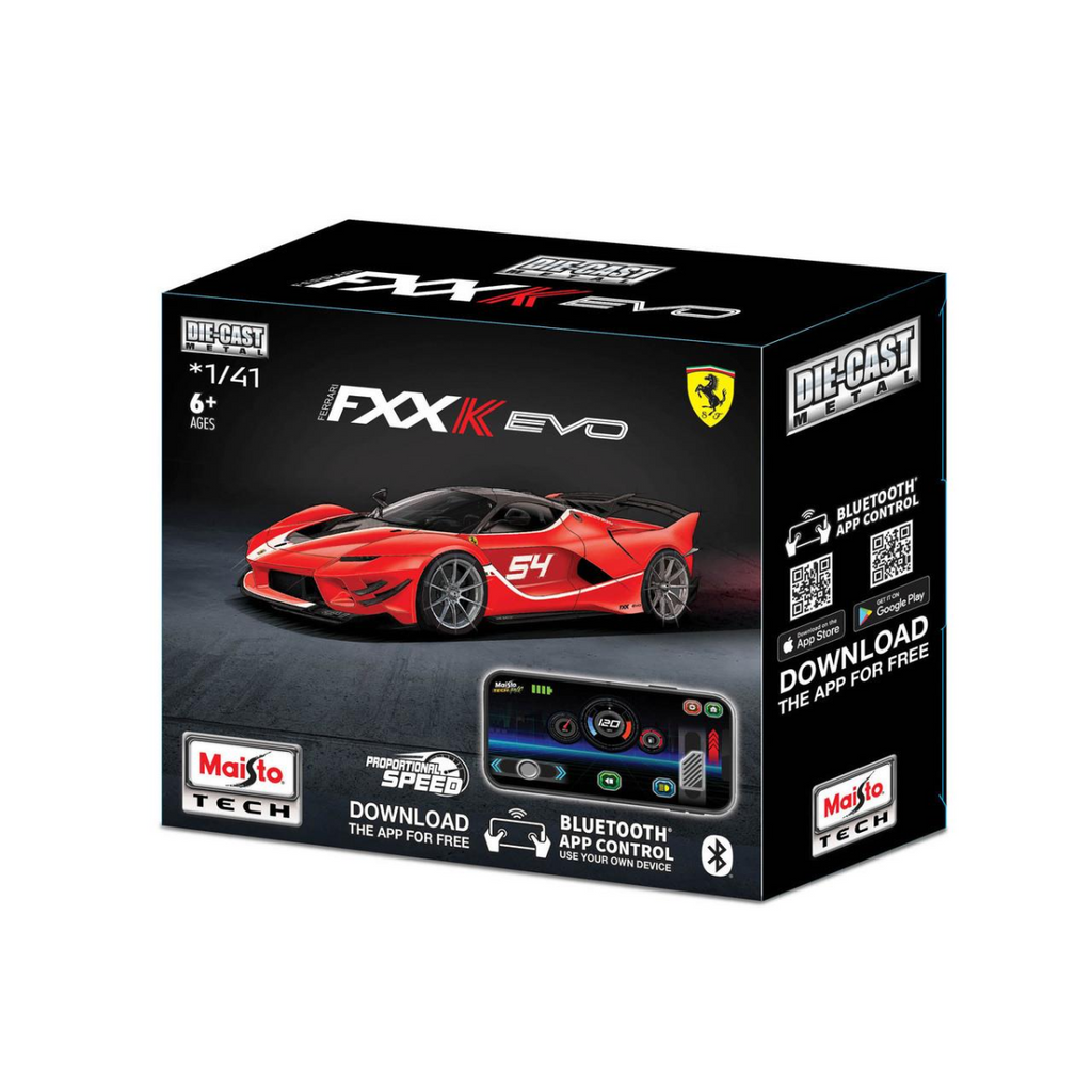 Maisto Mini Metal Die-Cast Bluetooth RC Remote Control Ferrari FXX-K Evo 1/41 Scale