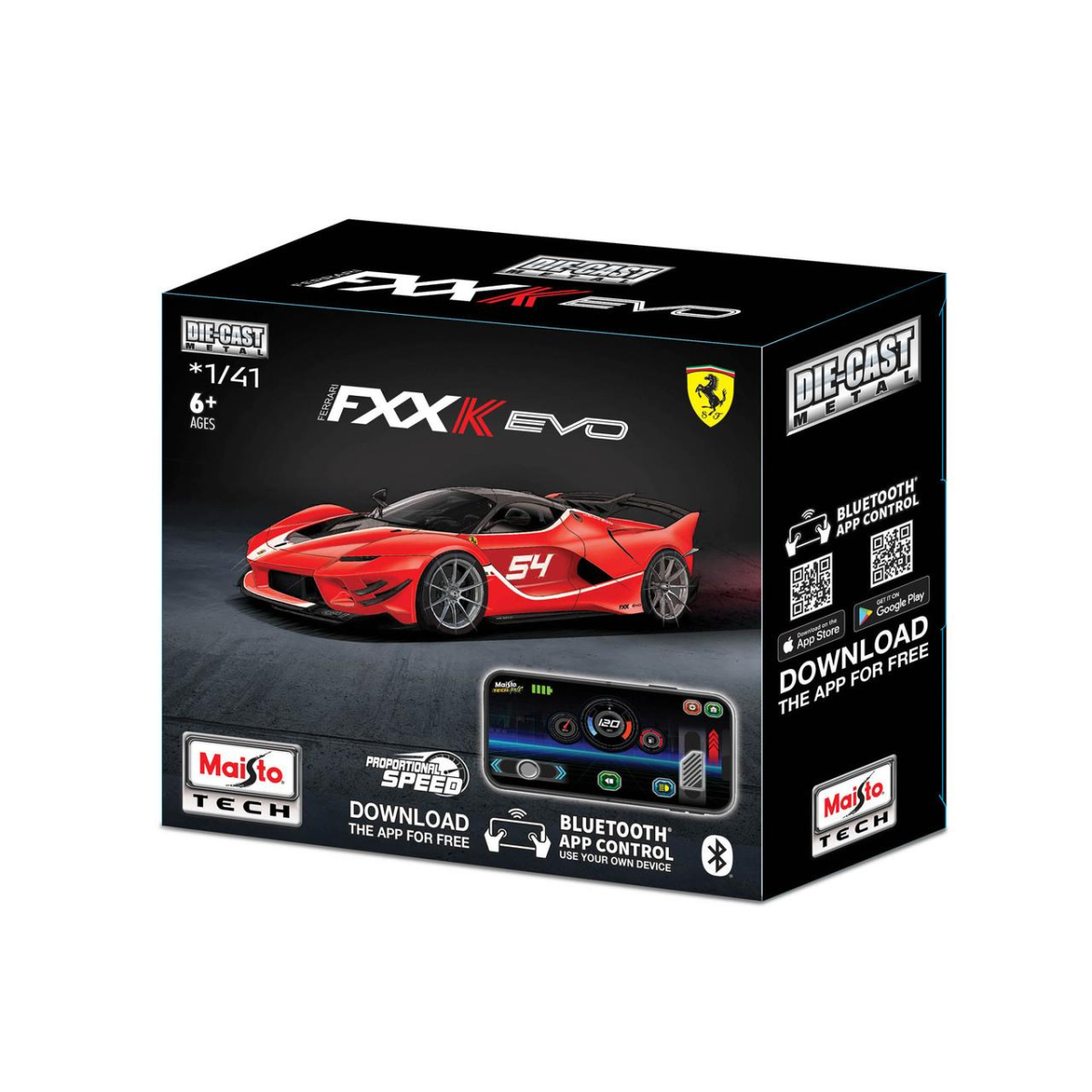 Maisto Mini Metal Die-Cast Bluetooth RC Remote Control Ferrari FXX-K Evo 1/41 Scale