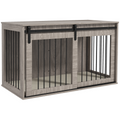 PawHut Dog Crate Furniture with Removable Cushion for XL Dogs - Brown